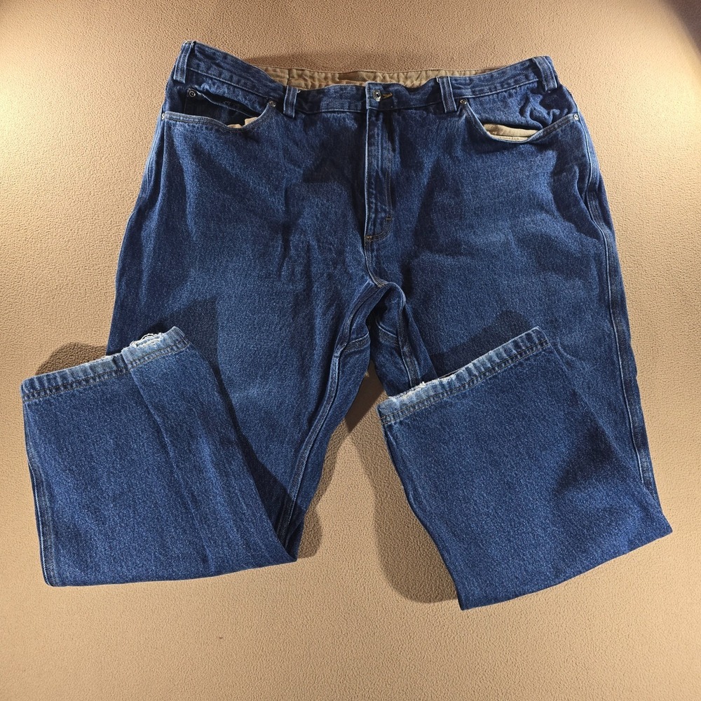 Duluth Trading Co Men's Straight Leg Blue Denim Jeans 46 x 28
